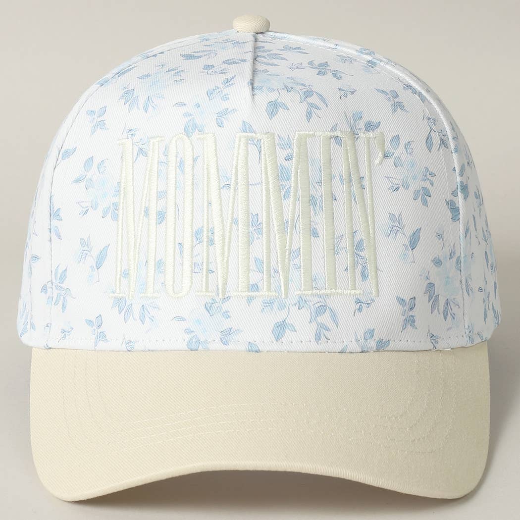 Blue Floral MOMMIN' Trucker Hat