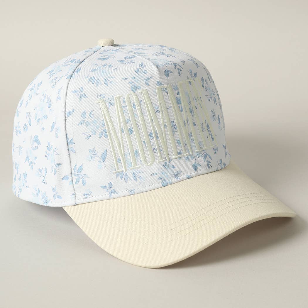 Blue Floral MOMMIN' Trucker Hat