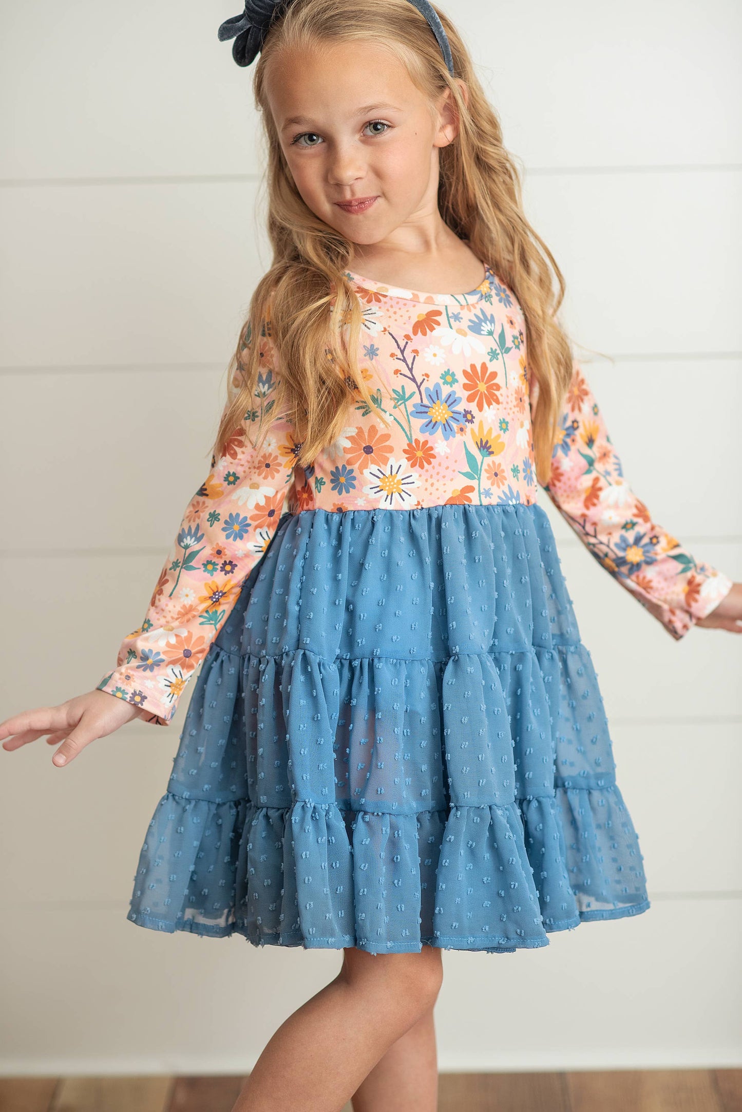 The Dusty Blue Flower Dress