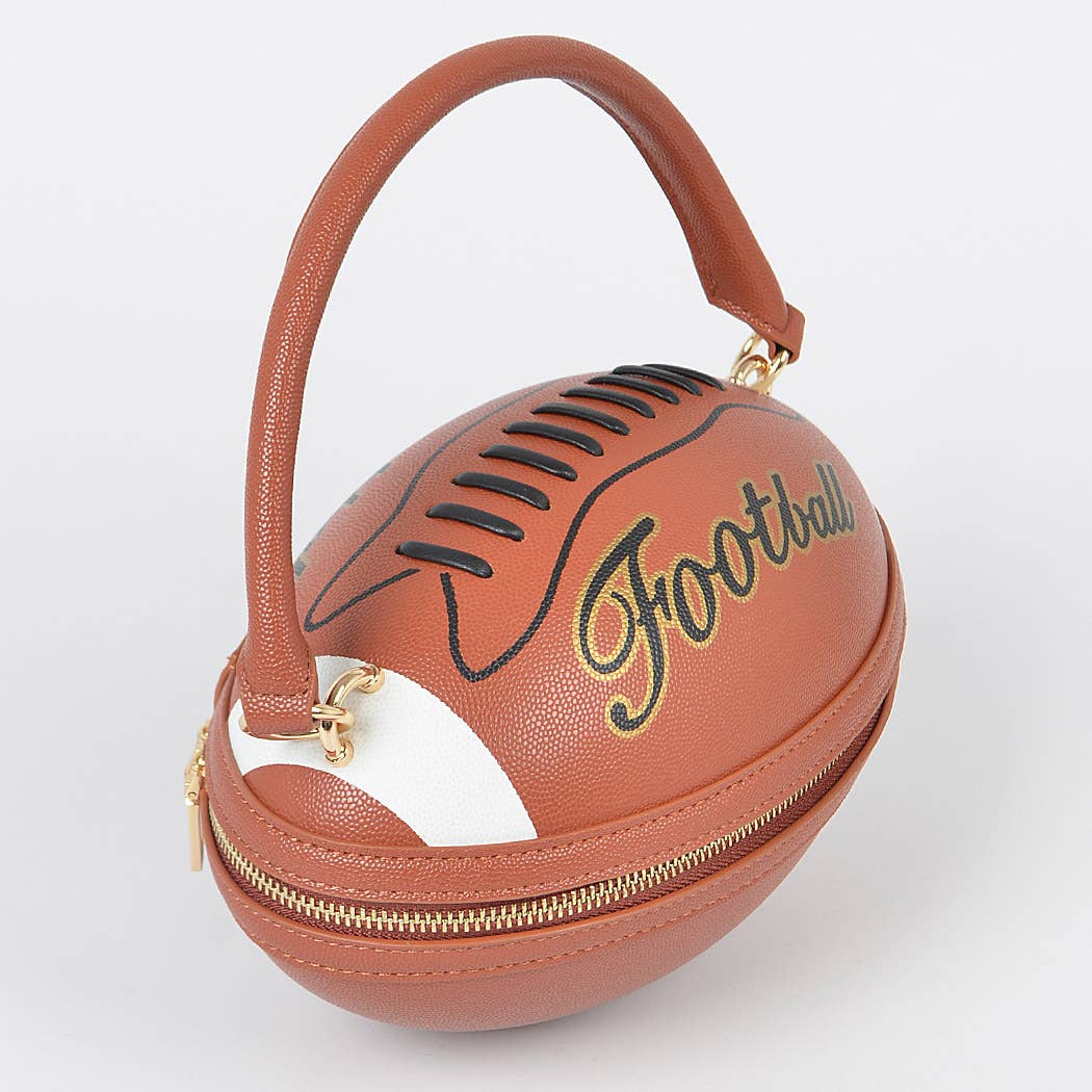 Moms Purse Football Clutch Brown