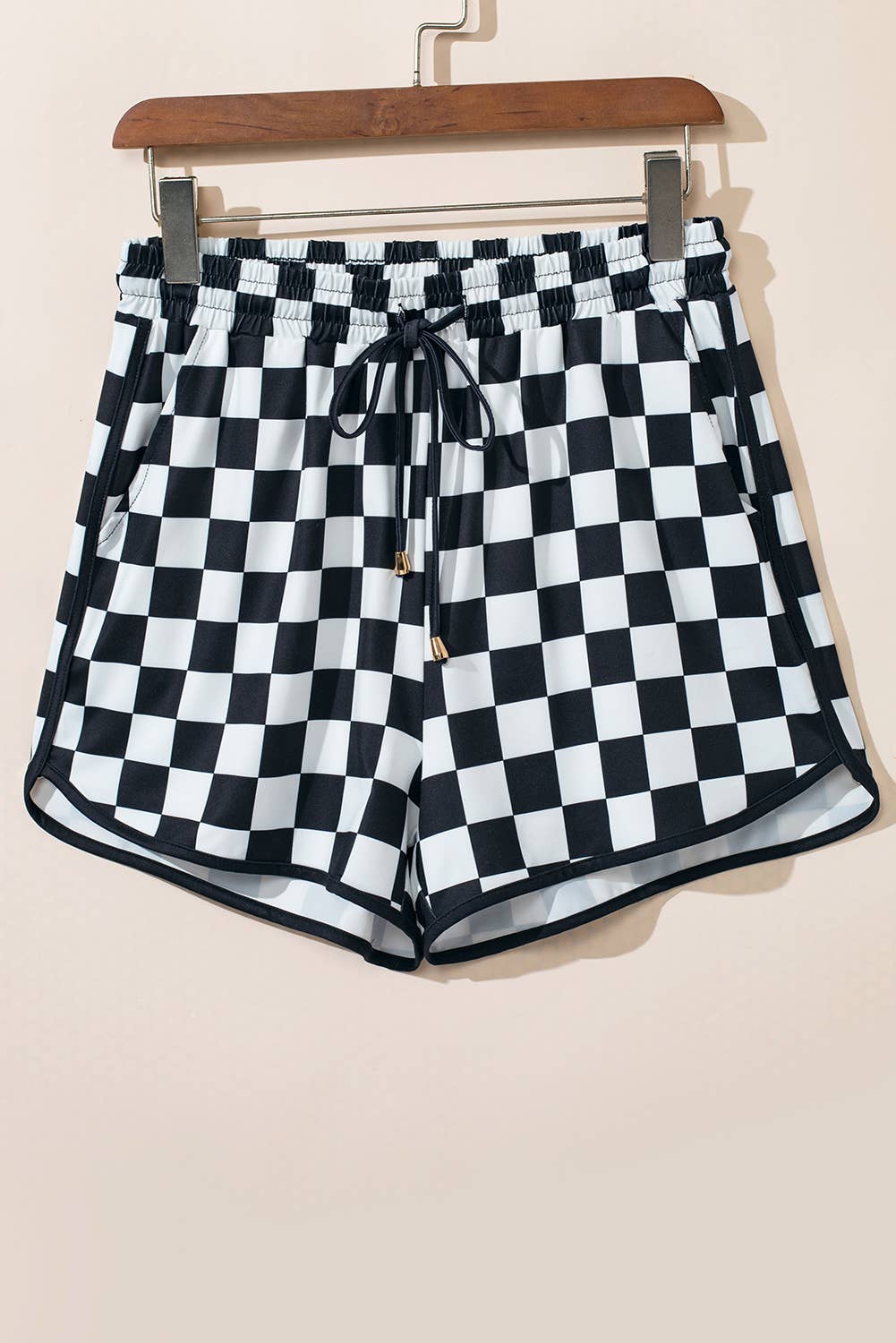 The Checkered Drawstring Shorts