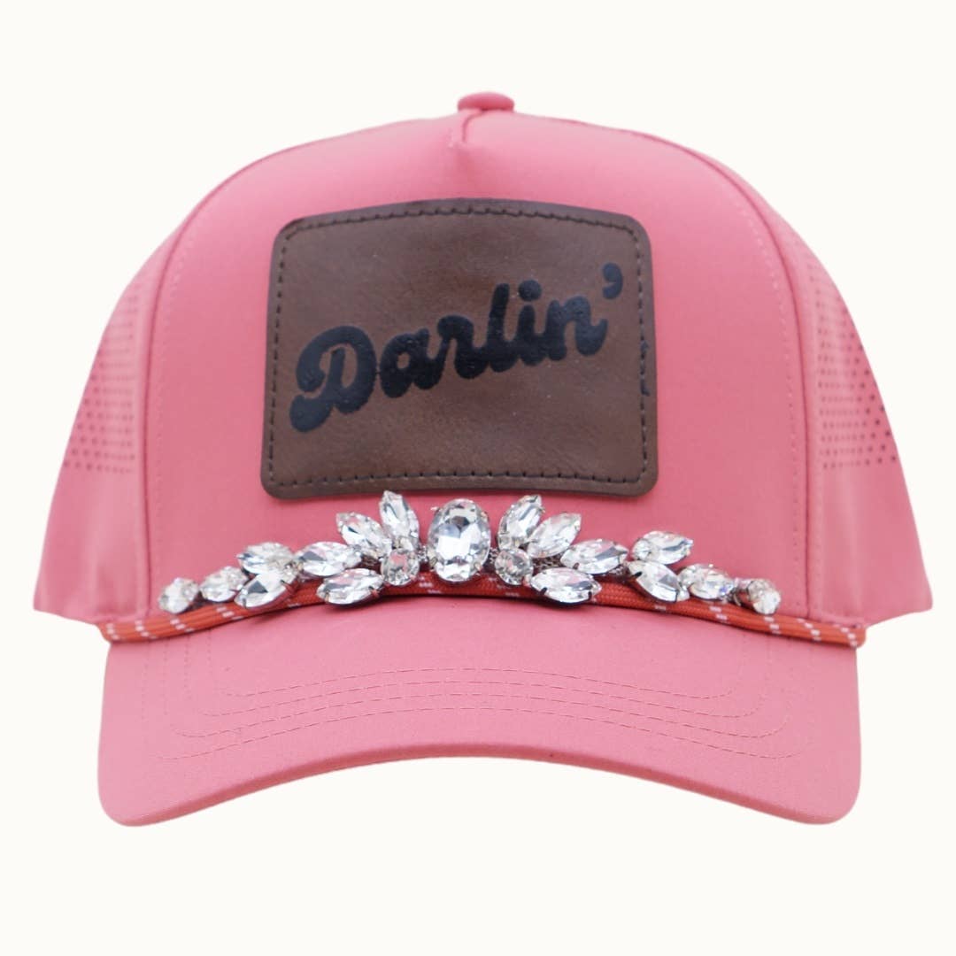 DARLIN' Bejeweled Trucker Cap