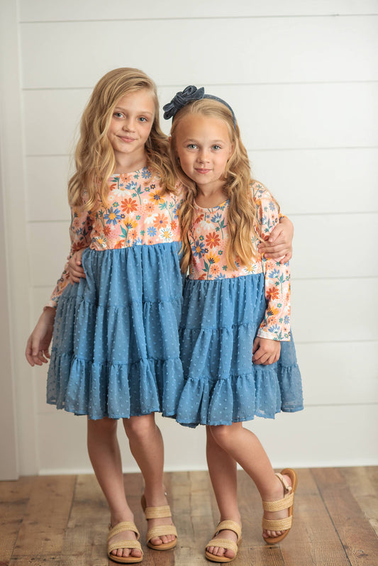 The Dusty Blue Flower Dress