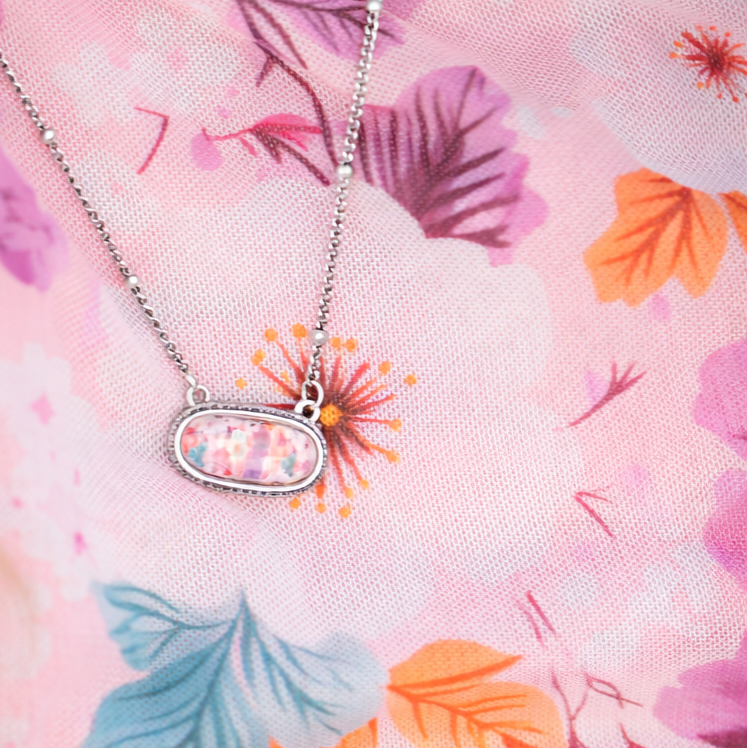 The SILVER Floral Necklace