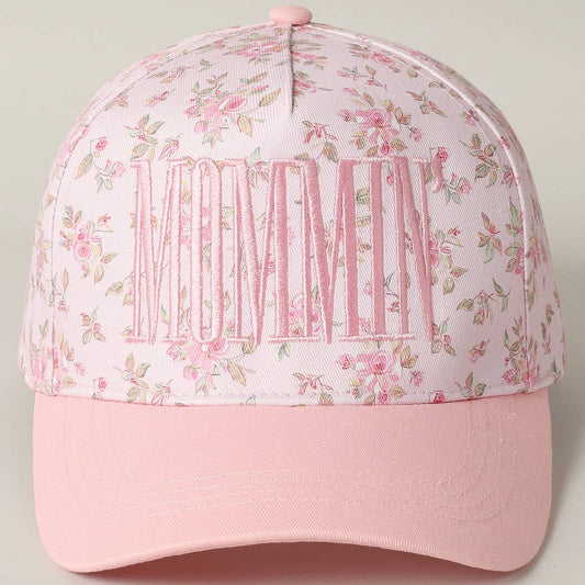 Pink MOMMIN' Flower Trucker Hat