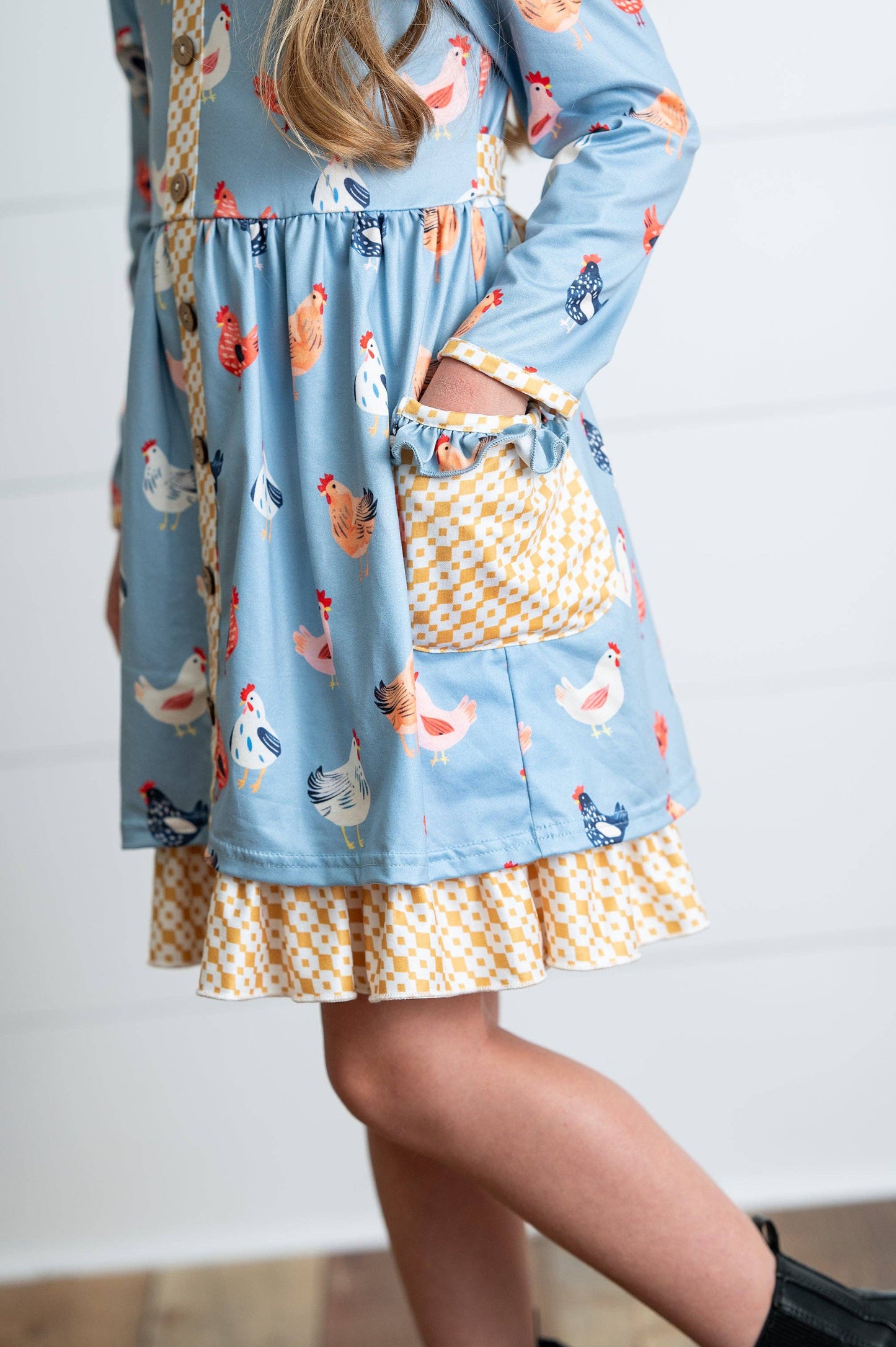 The Blue Chicken Ruffle Dress