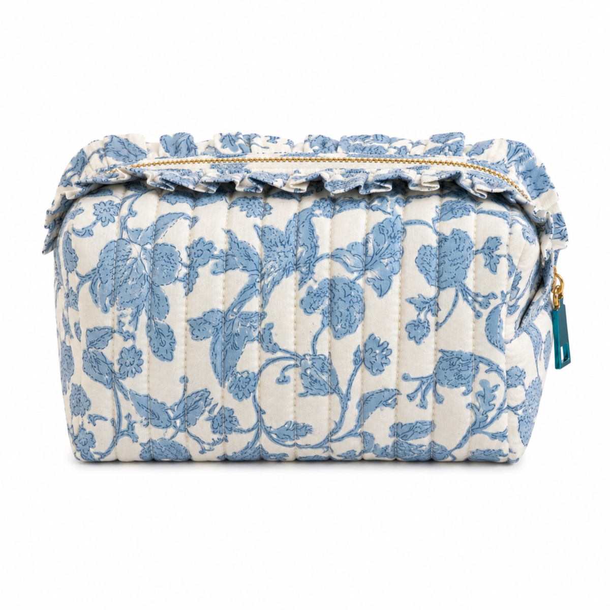 The Nixon Ruffle Quilted Cotton in Blue