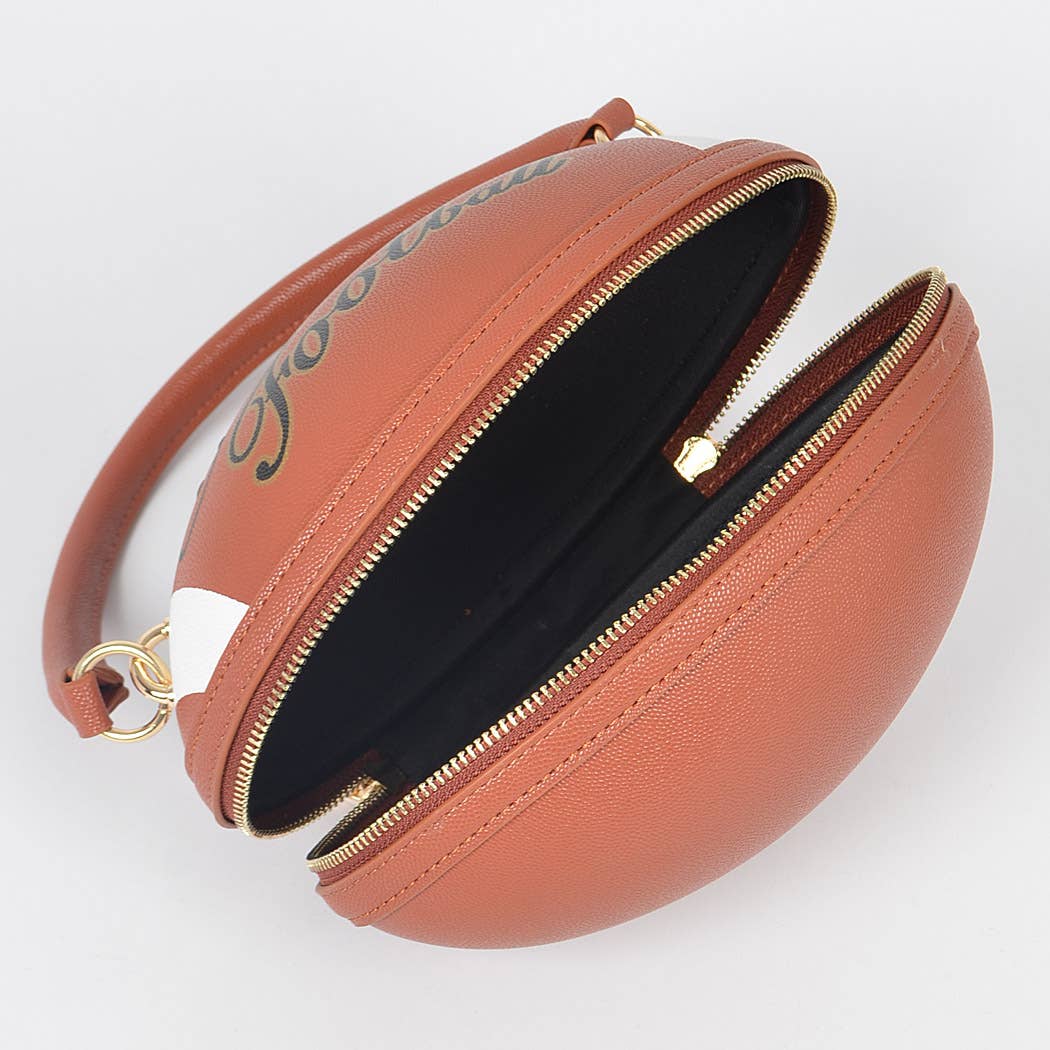 Moms Purse Football Clutch Brown