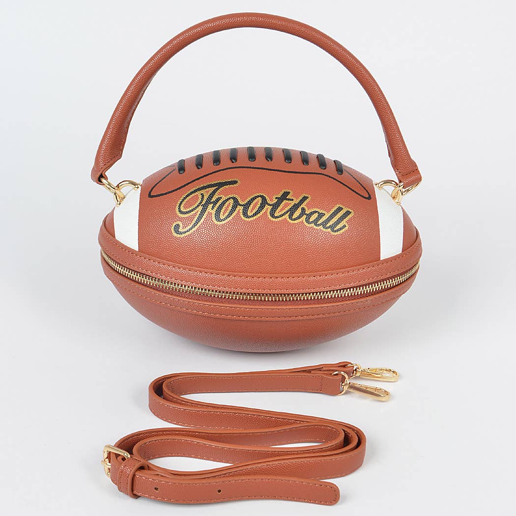 Moms Purse Football Clutch Brown
