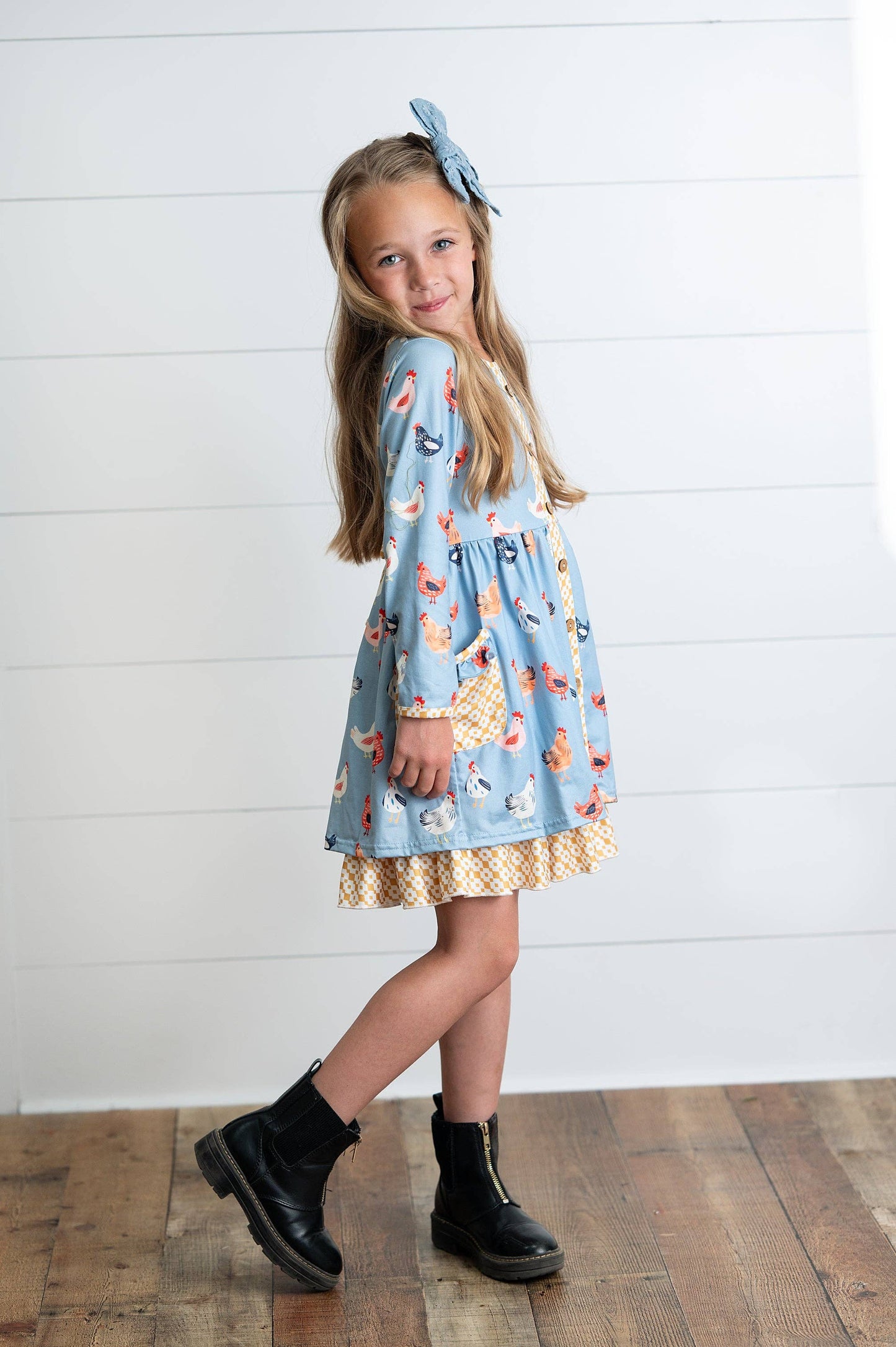 The Blue Chicken Ruffle Dress